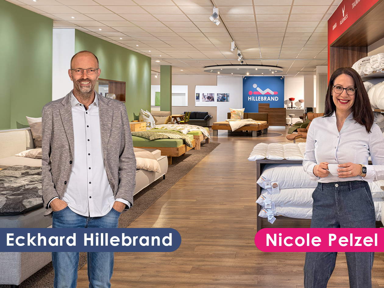 Eckhard Hillebrand und Nicole Pelzel im Fachgeschäft Hillebrand